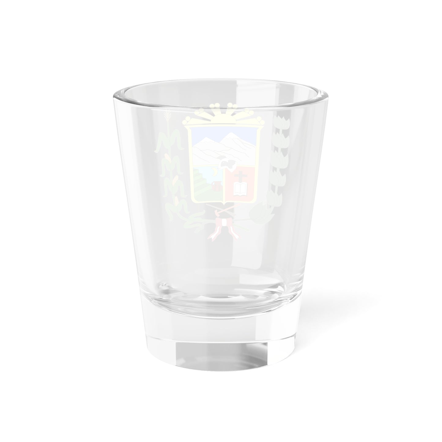 Escudo del distrito de Puquina (Peru) (Coat of Arms) Shot Glass 1.5oz