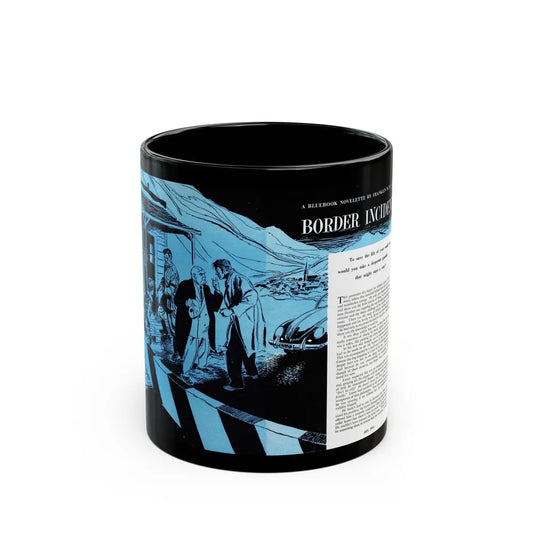 Border Incident, Bluebook Magazine, July 1954 - Black Coffee Mug-11oz-Go Mug Yourself