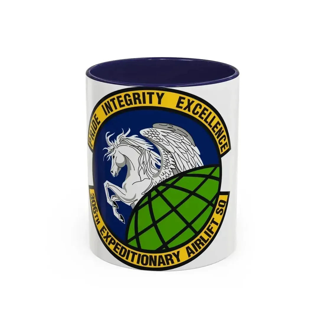 306th Expeditionary Airlift Squadron (U.S. Air Force) Accent Coffee Mug 11oz Navy - Go Mug Yourself