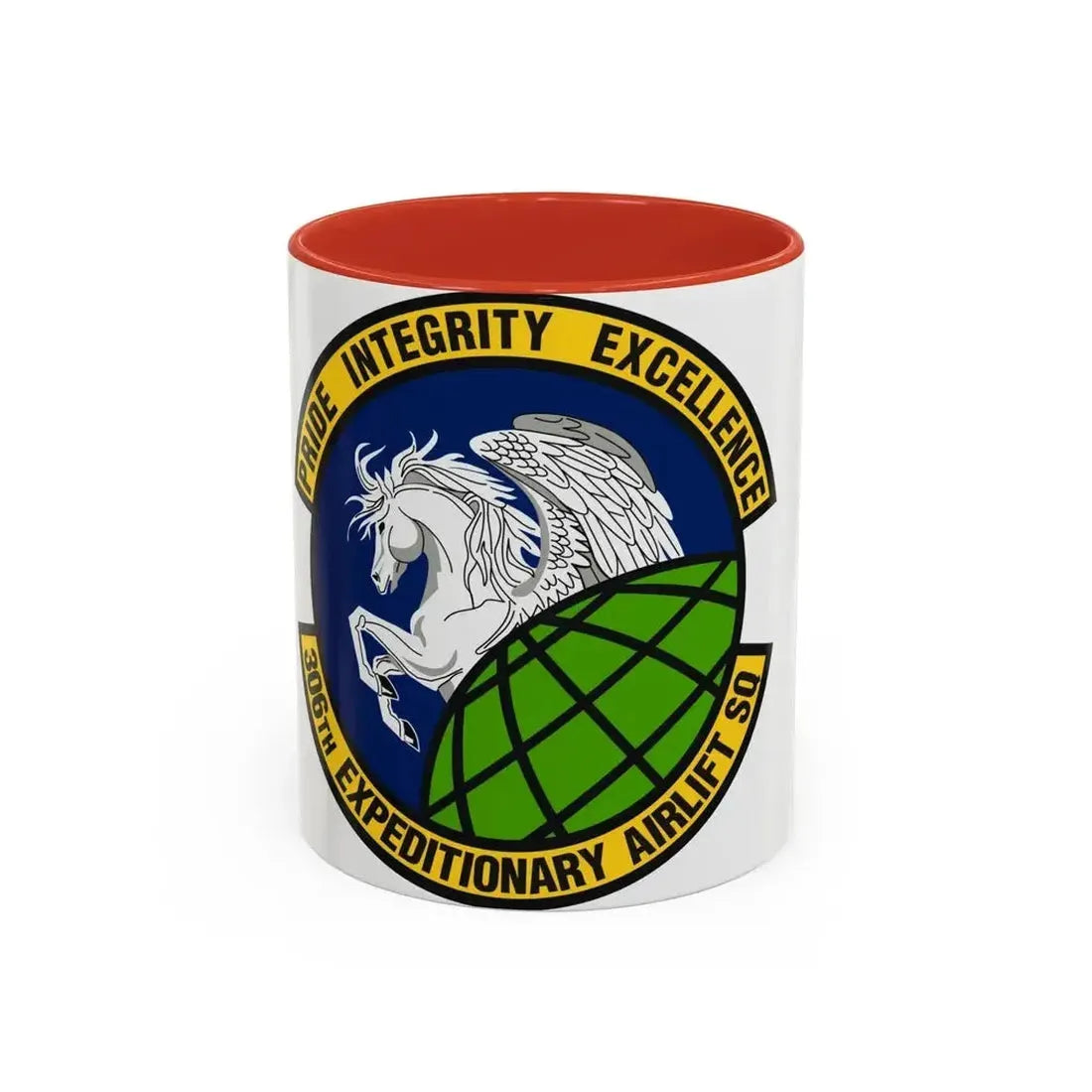 306th Expeditionary Airlift Squadron (U.S. Air Force) Accent Coffee Mug 11oz Red - Go Mug Yourself