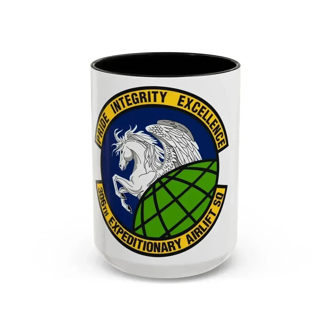 306th Expeditionary Airlift Squadron (U.S. Air Force) Accent Coffee Mug 15oz Black - Go Mug Yourself