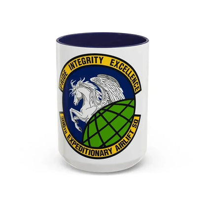 306th Expeditionary Airlift Squadron (U.S. Air Force) Accent Coffee Mug 15oz Navy - Go Mug Yourself