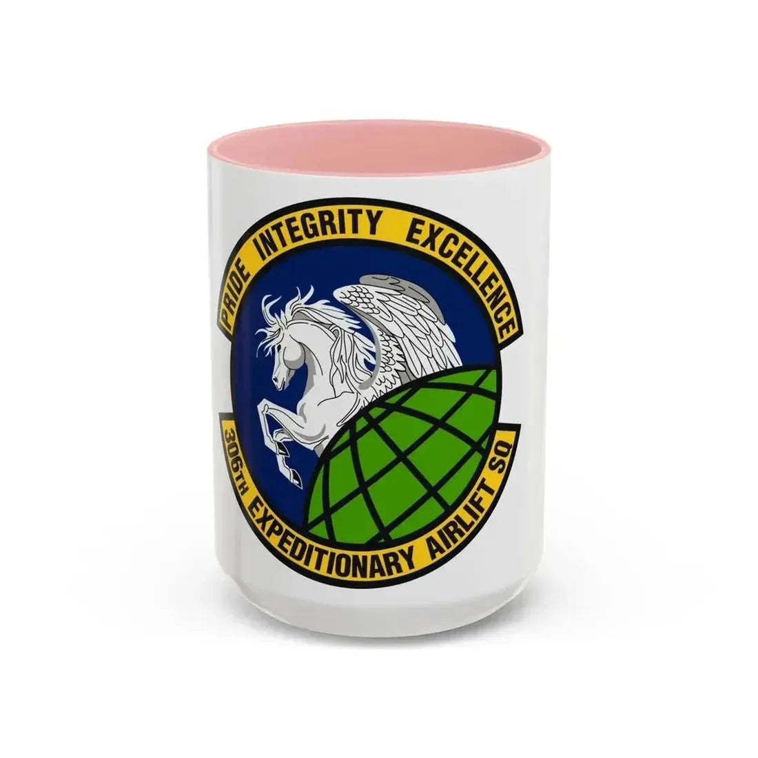 306th Expeditionary Airlift Squadron (U.S. Air Force) Accent Coffee Mug 15oz Pink - Go Mug Yourself