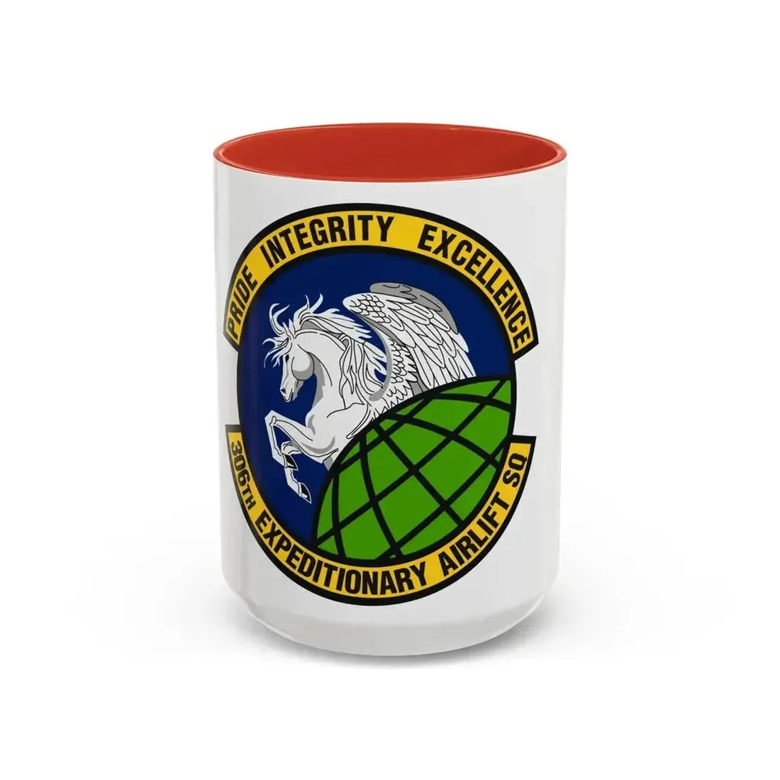 306th Expeditionary Airlift Squadron (U.S. Air Force) Accent Coffee Mug 15oz Red - Go Mug Yourself