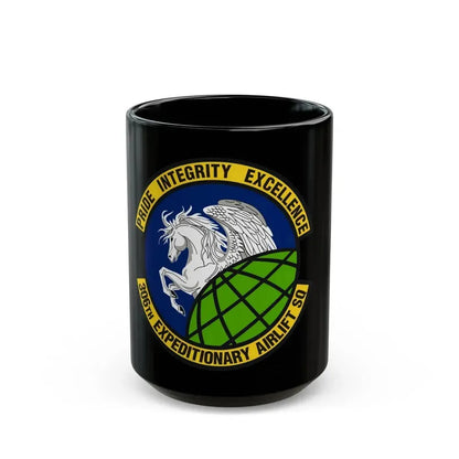 306th Expeditionary Airlift Squadron (U.S. Air Force) Black Coffee Mug 15oz - Go Mug Yourself