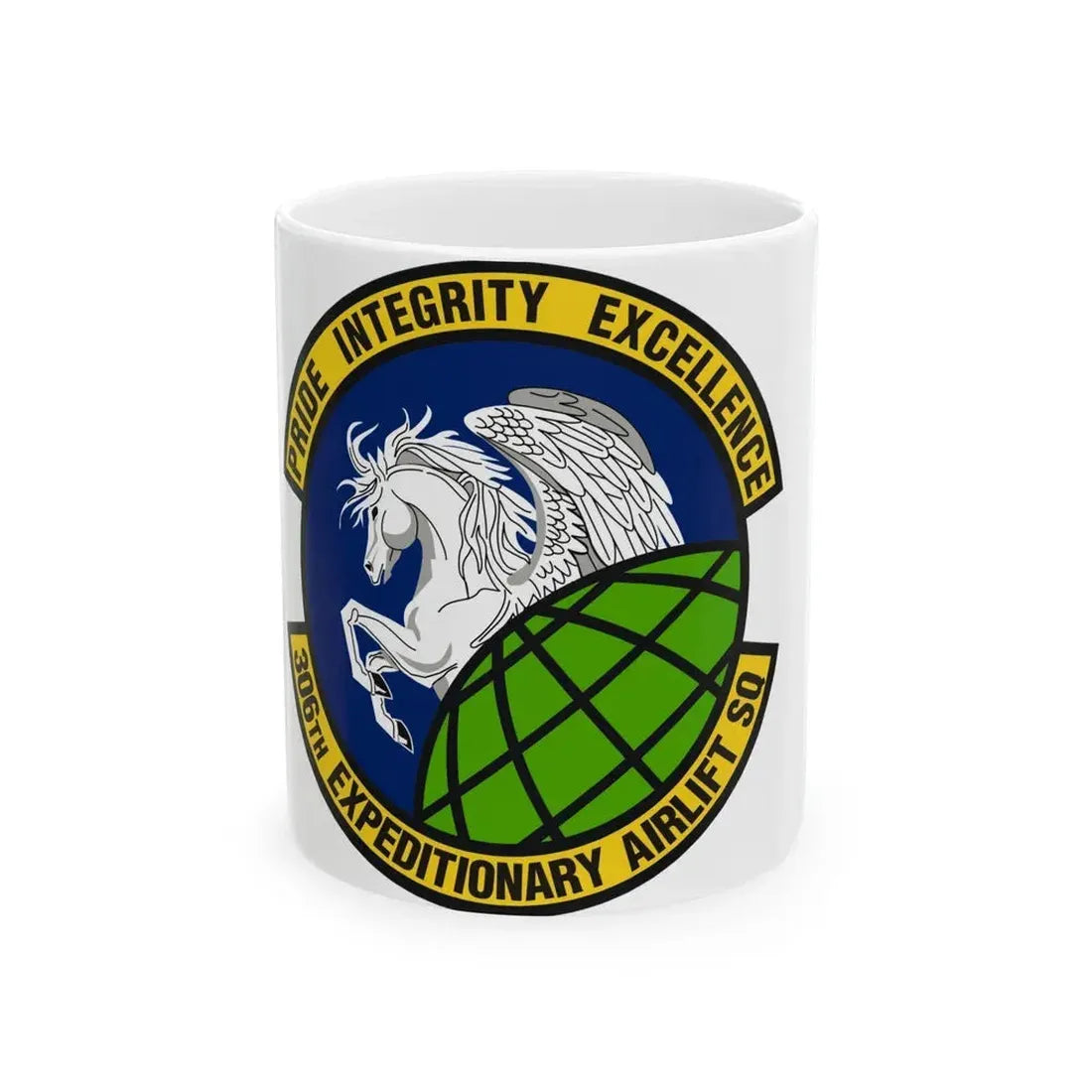 306th Expeditionary Airlift Squadron (U.S. Air Force) White Coffee Mug 11oz - Go Mug Yourself