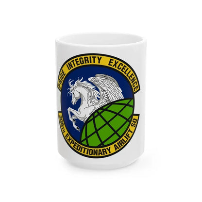306th Expeditionary Airlift Squadron (U.S. Air Force) White Coffee Mug 15oz - Go Mug Yourself
