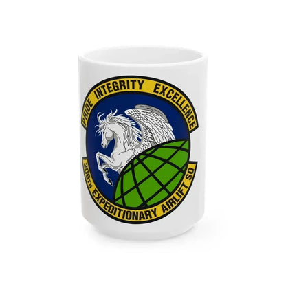 306th Expeditionary Airlift Squadron (U.S. Air Force) White Coffee Mug 15oz - Go Mug Yourself