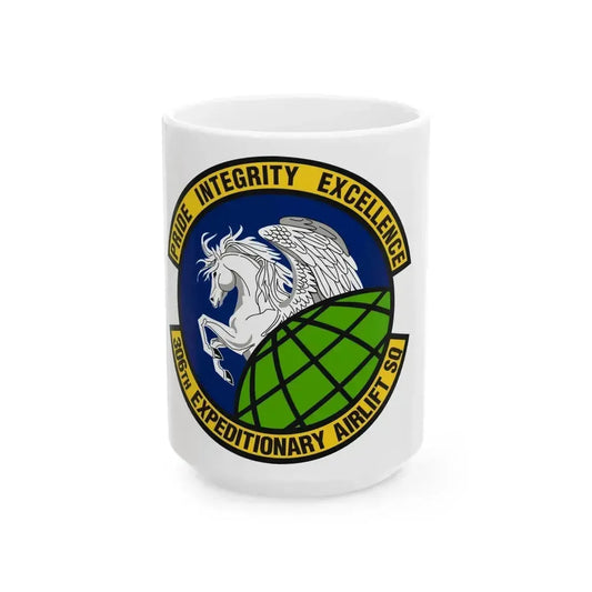 306th Expeditionary Airlift Squadron (U.S. Air Force) White Coffee Mug 15oz - Go Mug Yourself