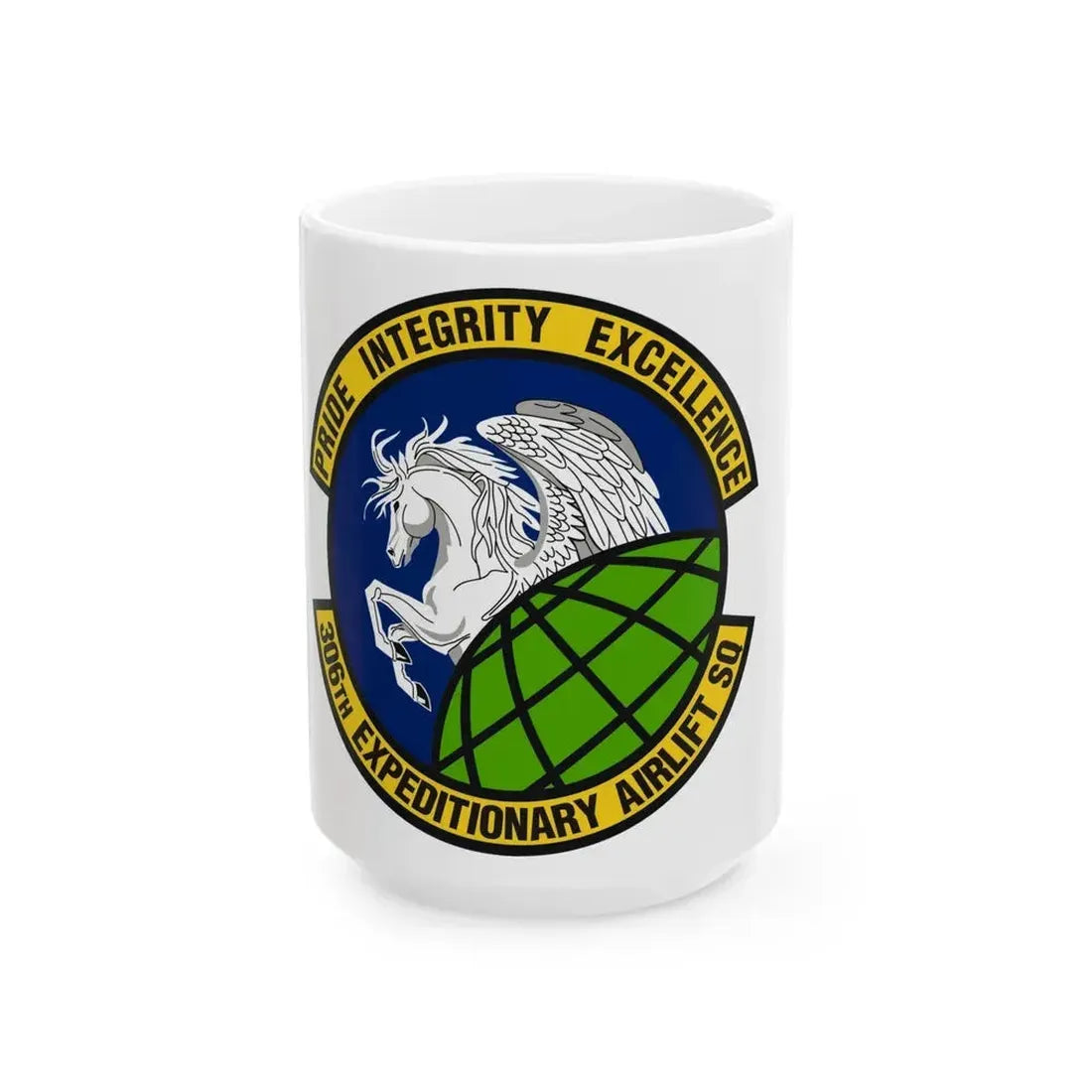 306th Expeditionary Airlift Squadron (U.S. Air Force) White Coffee Mug 15oz - Go Mug Yourself