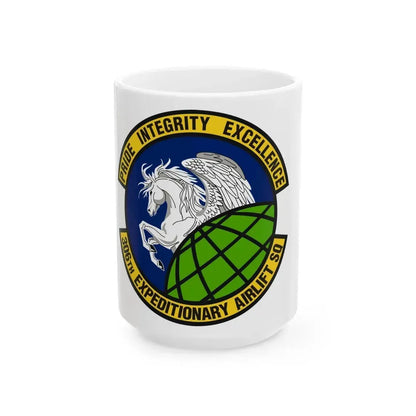 306th Expeditionary Airlift Squadron (U.S. Air Force) White Coffee Mug 15oz - Go Mug Yourself