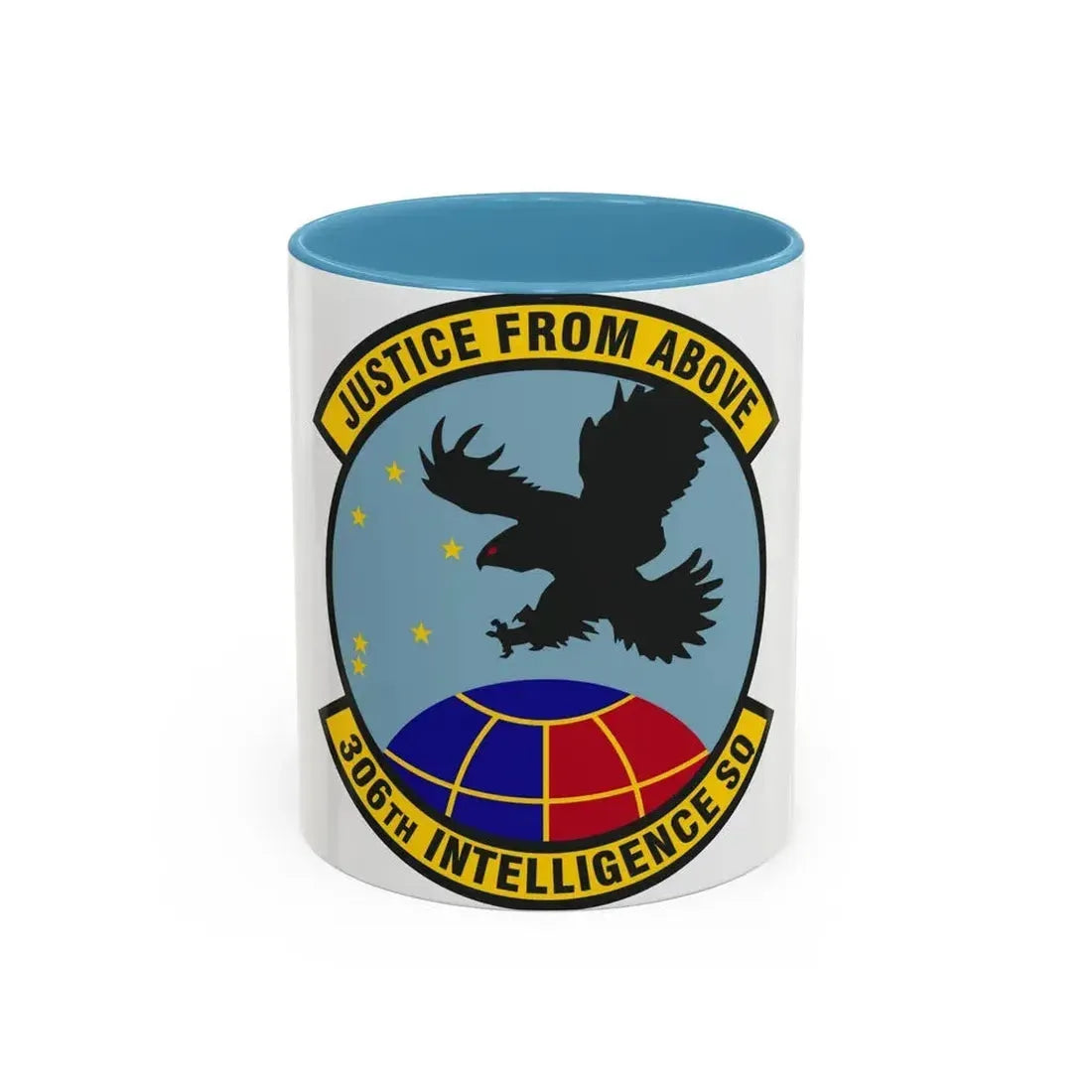 306th Intelligence Squadron (U.S. Air Force) Accent Coffee Mug 11oz Light Blue - Go Mug Yourself