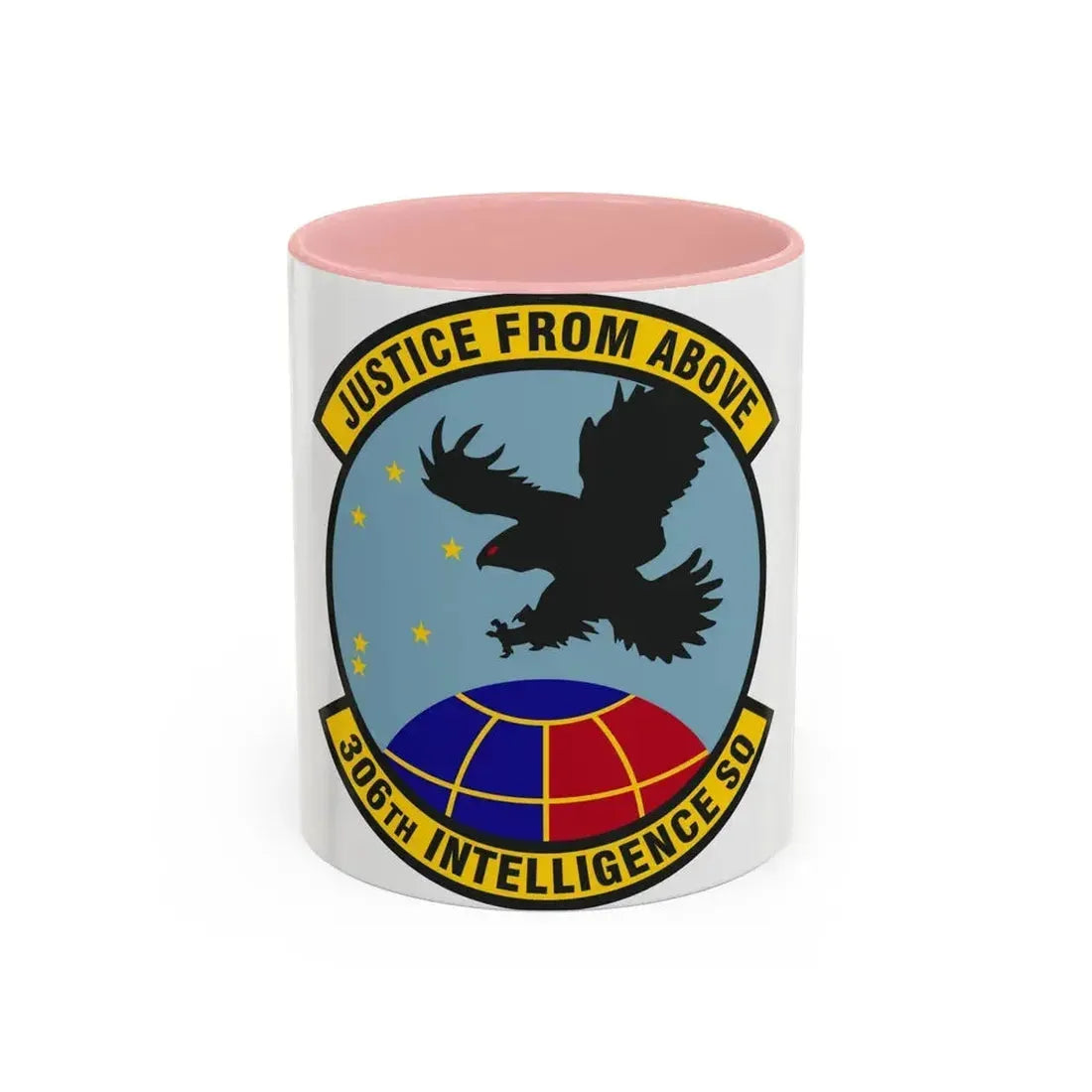306th Intelligence Squadron (U.S. Air Force) Accent Coffee Mug 11oz Pink - Go Mug Yourself