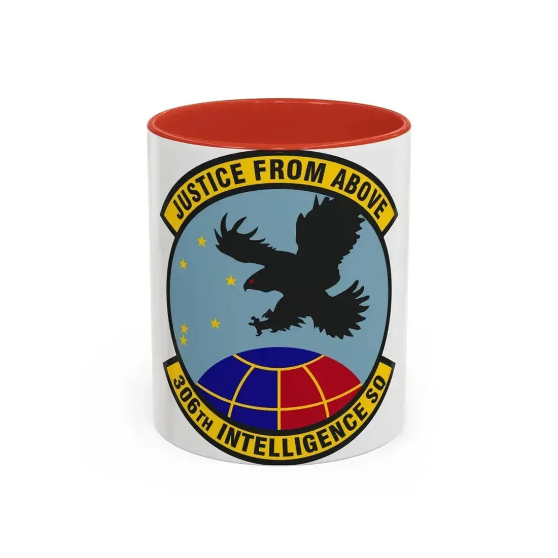 306th Intelligence Squadron (U.S. Air Force) Accent Coffee Mug 11oz Red - Go Mug Yourself