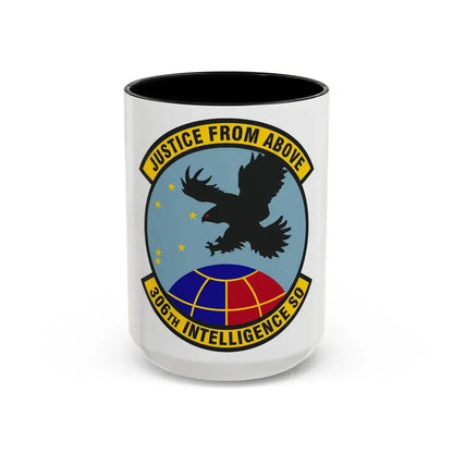 306th Intelligence Squadron (U.S. Air Force) Accent Coffee Mug 15oz Black - Go Mug Yourself