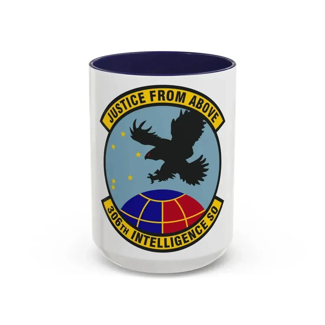 306th Intelligence Squadron (U.S. Air Force) Accent Coffee Mug 15oz Navy - Go Mug Yourself
