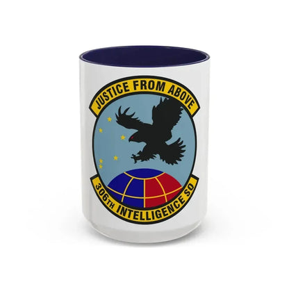 306th Intelligence Squadron (U.S. Air Force) Accent Coffee Mug 15oz Navy - Go Mug Yourself