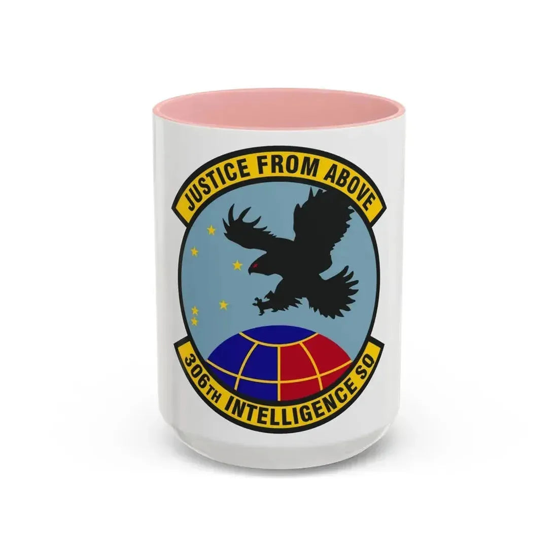 306th Intelligence Squadron (U.S. Air Force) Accent Coffee Mug 15oz Pink - Go Mug Yourself