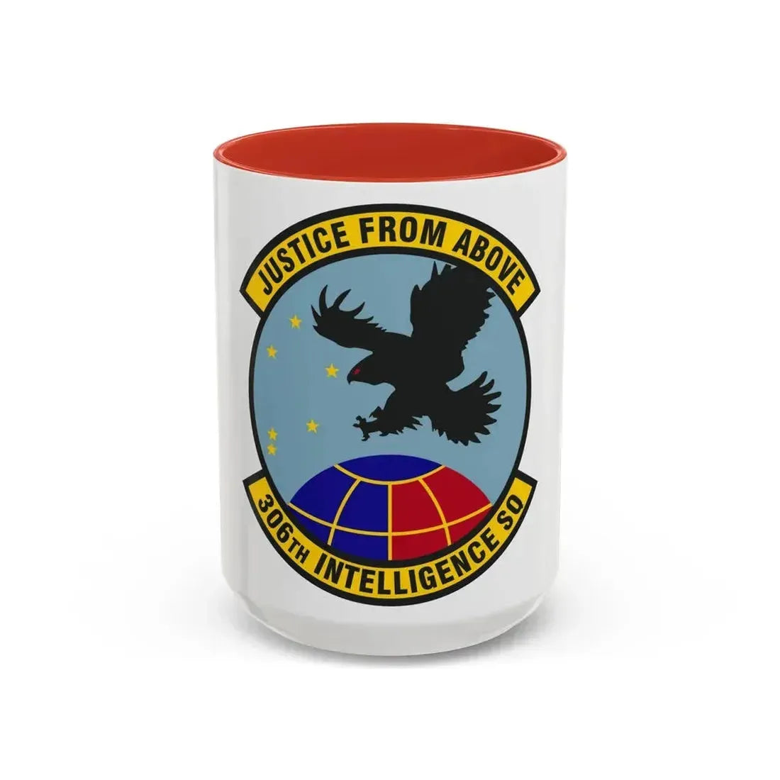 306th Intelligence Squadron (U.S. Air Force) Accent Coffee Mug 15oz Red - Go Mug Yourself