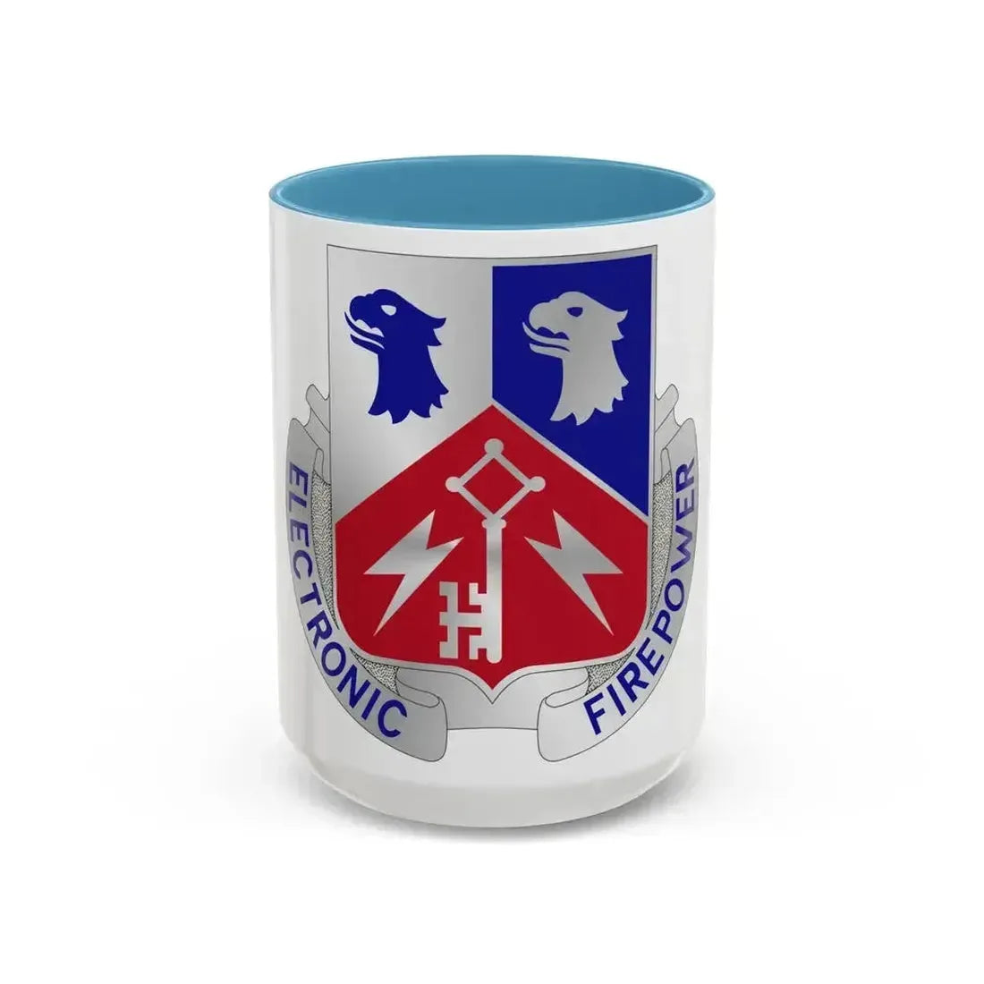 307 Military Intelligence Battalion (U.S. Army) Accent Coffee Mug 15oz Light Blue - Go Mug Yourself