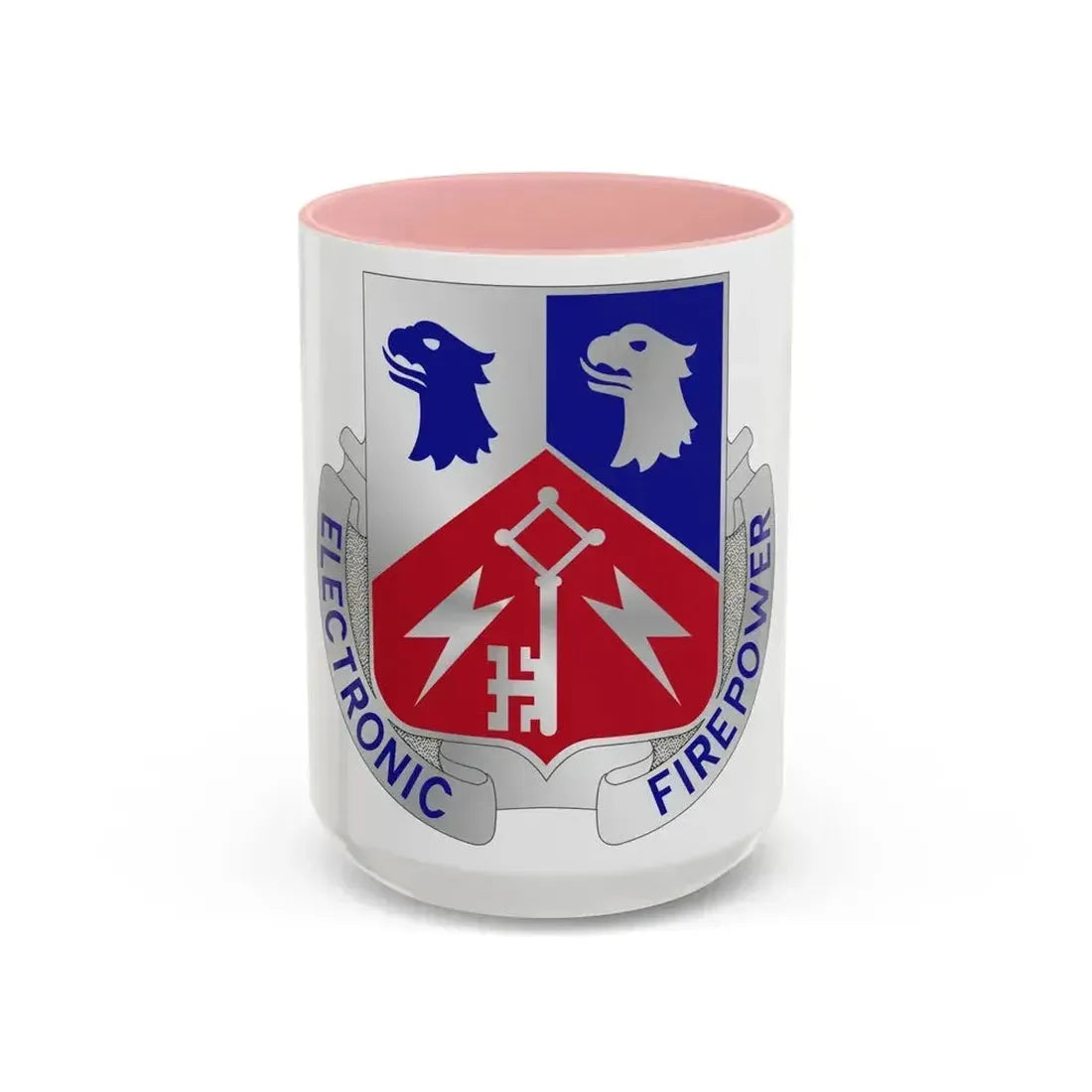 307 Military Intelligence Battalion (U.S. Army) Accent Coffee Mug 15oz Pink - Go Mug Yourself