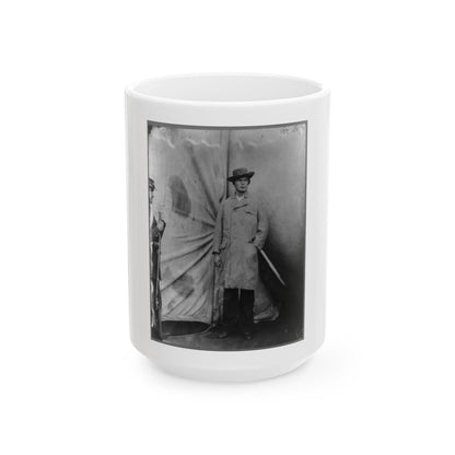 Lewis Payne, Lincoln Conspirator, Full-Length Portrait, Standing In Front Of Tent, Facing Right (U.S. Civil War) White Coffee Mug