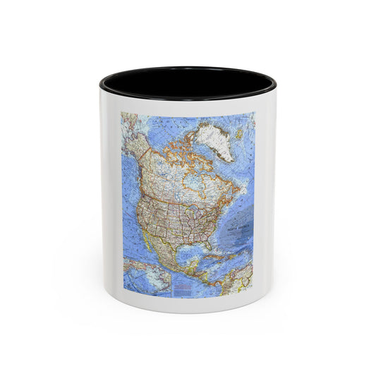 North America (1964) (Map) Accent Coffee Mug