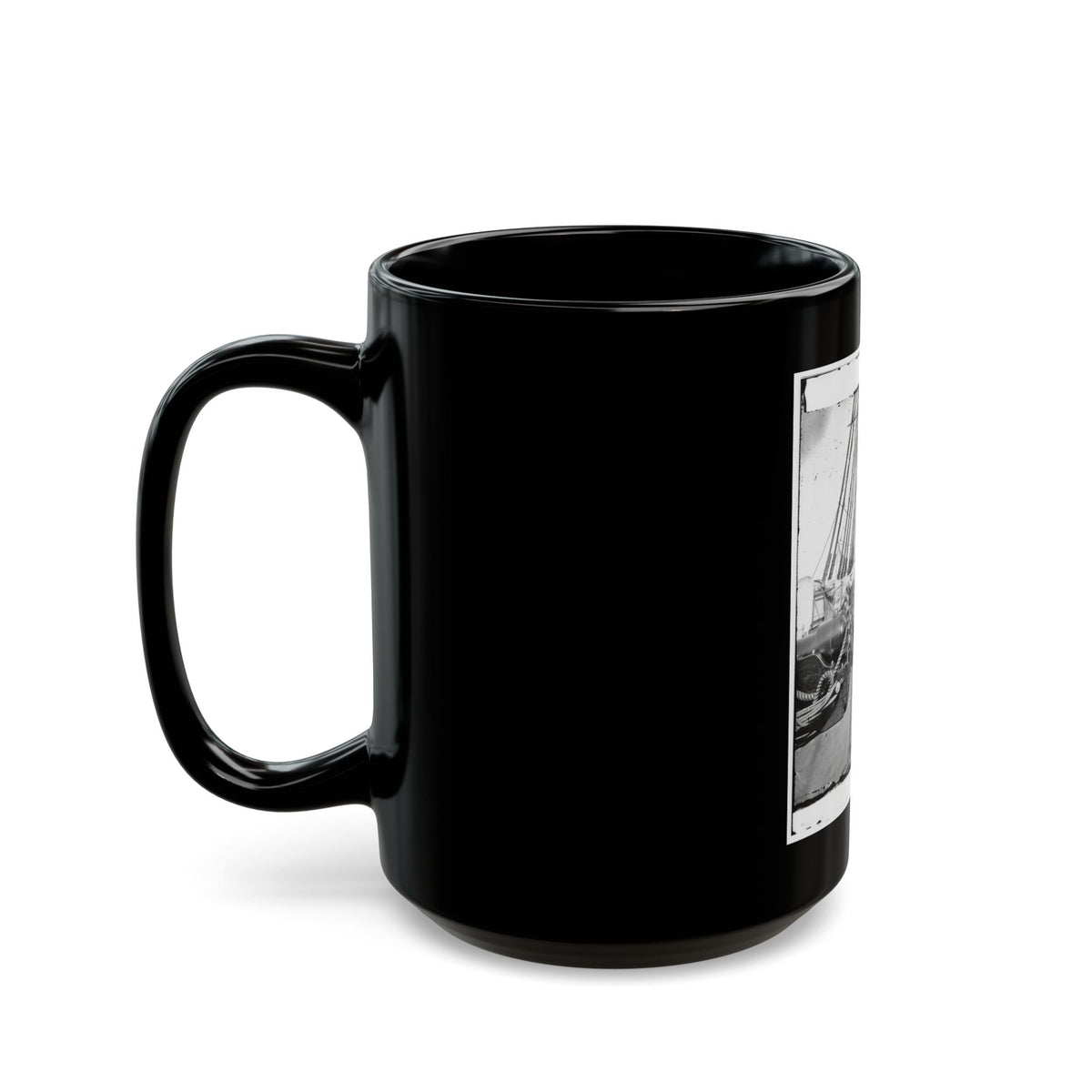 Union Soldiers On Deck Of U.S.S. New Hampshire, Off Charleston, S.C. (U.S. Civil War) Black Coffee Mug