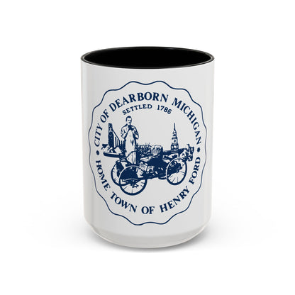 Seal of Dearborn Michigan - Accent Coffee Mug