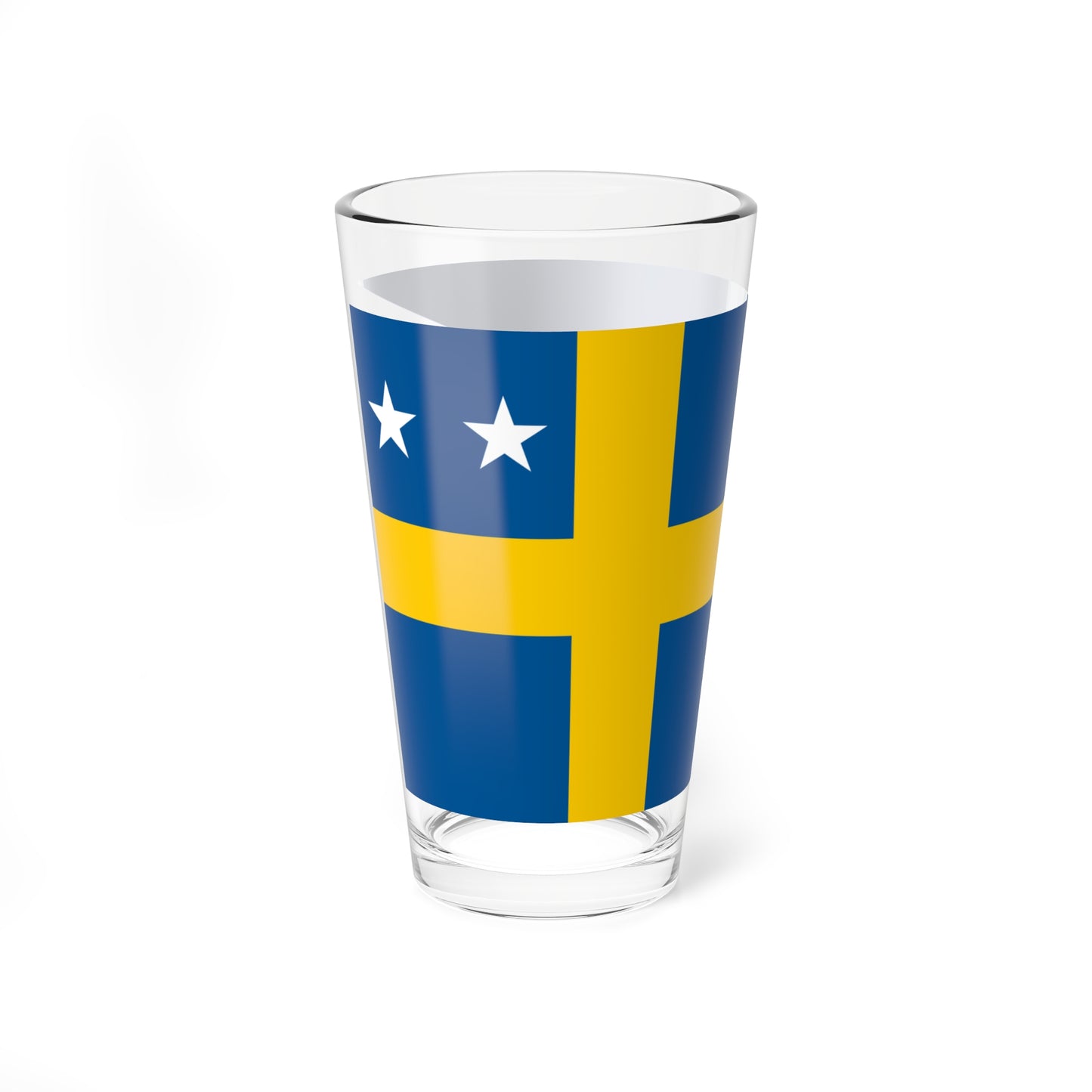Naval Rank Flag of Sweden - Konteramiralsflagga (Sweden) Pint Glass 16oz