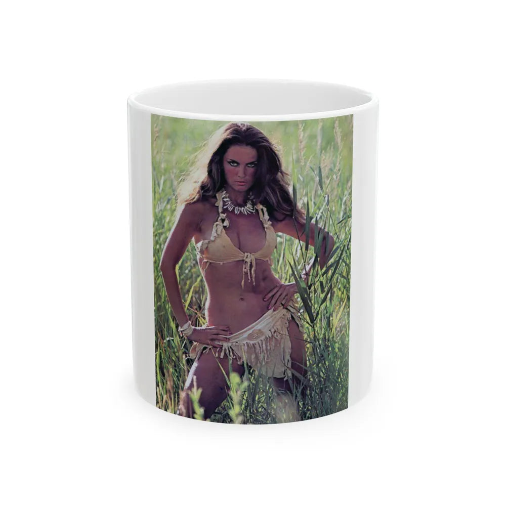 Caroline Munro #303 (Vintage Female Icon) White Coffee Mug-11oz-Go Mug Yourself