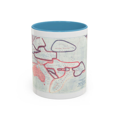 Pacific - Sovereignty and Mandate Boundary Lines (1921) (Map) Accent Coffee Mug