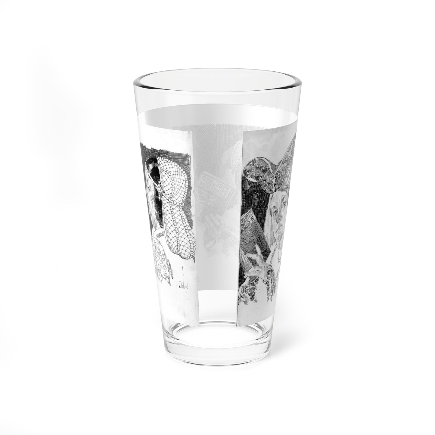 Line up of Women Reading Novels, circa 1915 - Pint Glass 16oz