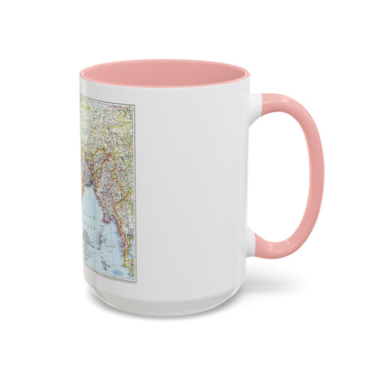 India and Burma (1946) (Map) Accent Coffee Mug