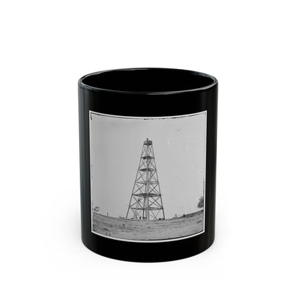 Bermuda Hundred, Va. Signal Tower On Left Of The Line Near The Appomattox River (U.S. Civil War) Black Coffee Mug