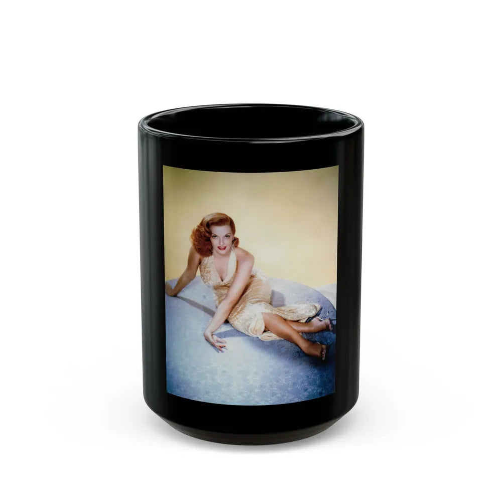 Jane Russell #113 (Vintage Female Icon) Black Coffee Mug-15oz-Go Mug Yourself