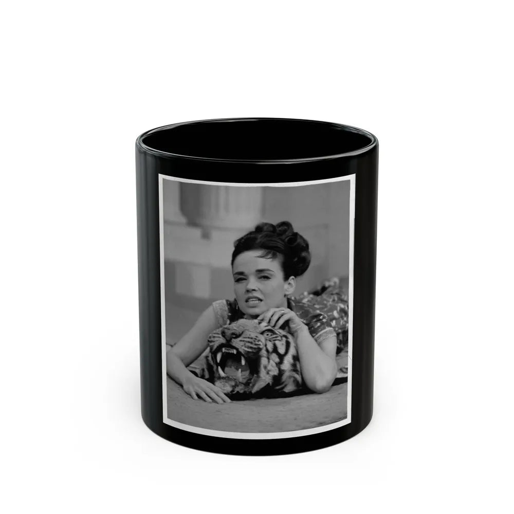 Kathryn Grant #93 (Vintage Female Icon) Black Coffee Mug-11oz-Go Mug Yourself