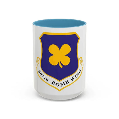 307th Bomb Wing (U.S. Air Force) Accent Coffee Mug 15oz Light Blue - Go Mug Yourself
