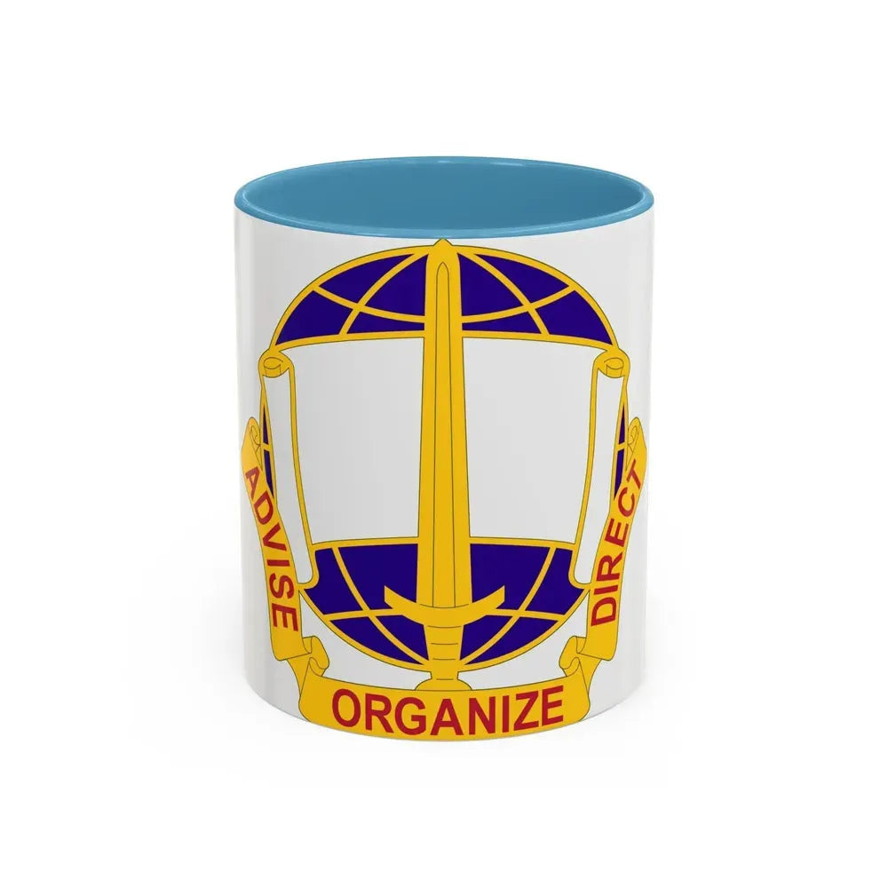 308 Civil Affairs Brigade 2 (U.S. Army) Accent Coffee Mug 11oz Light Blue - Go Mug Yourself