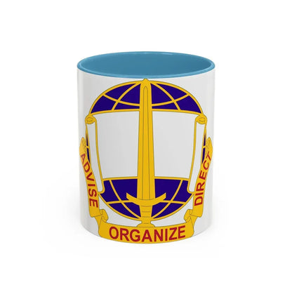 308 Civil Affairs Brigade 2 (U.S. Army) Accent Coffee Mug 11oz Light Blue - Go Mug Yourself