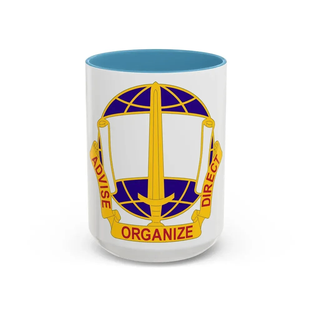 308 Civil Affairs Brigade 2 (U.S. Army) Accent Coffee Mug 15oz Light Blue - Go Mug Yourself
