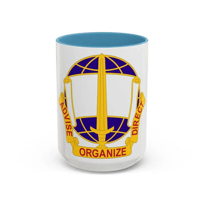 308 Civil Affairs Brigade 2 (U.S. Army) Accent Coffee Mug 15oz Light Blue - Go Mug Yourself