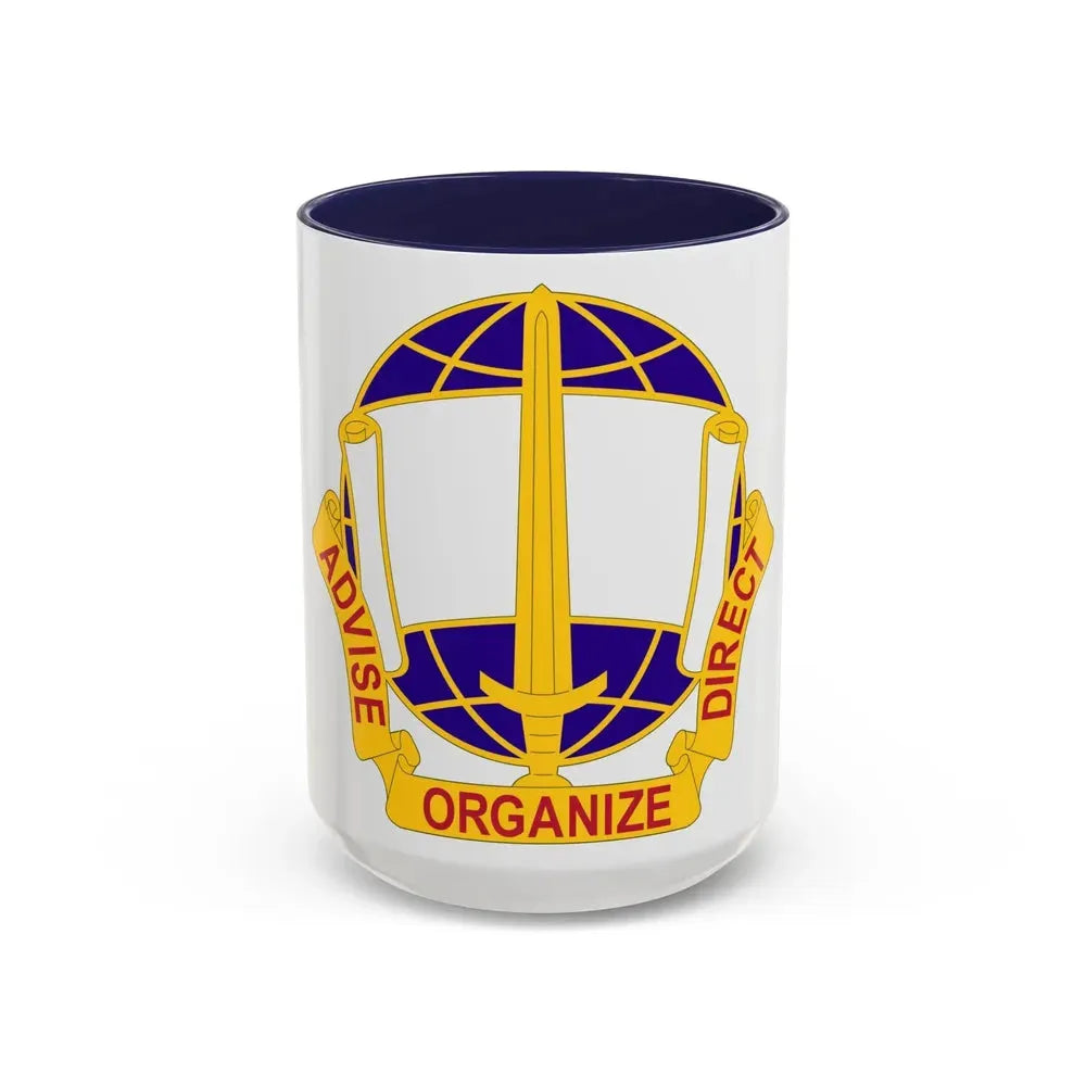 308 Civil Affairs Brigade 2 (U.S. Army) Accent Coffee Mug 15oz Navy - Go Mug Yourself
