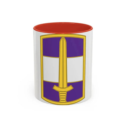 308 Civil Affairs Brigade 3 (U.S. Army) Accent Coffee Mug 11oz Red - Go Mug Yourself