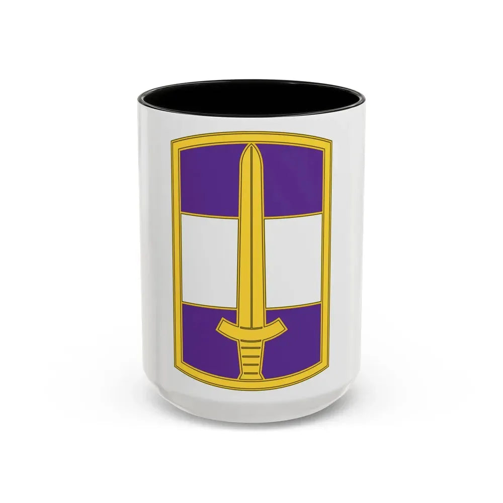 308 Civil Affairs Brigade 3 (U.S. Army) Accent Coffee Mug 15oz Black - Go Mug Yourself