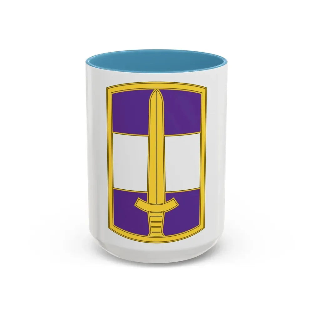 308 Civil Affairs Brigade 3 (U.S. Army) Accent Coffee Mug 15oz Light Blue - Go Mug Yourself