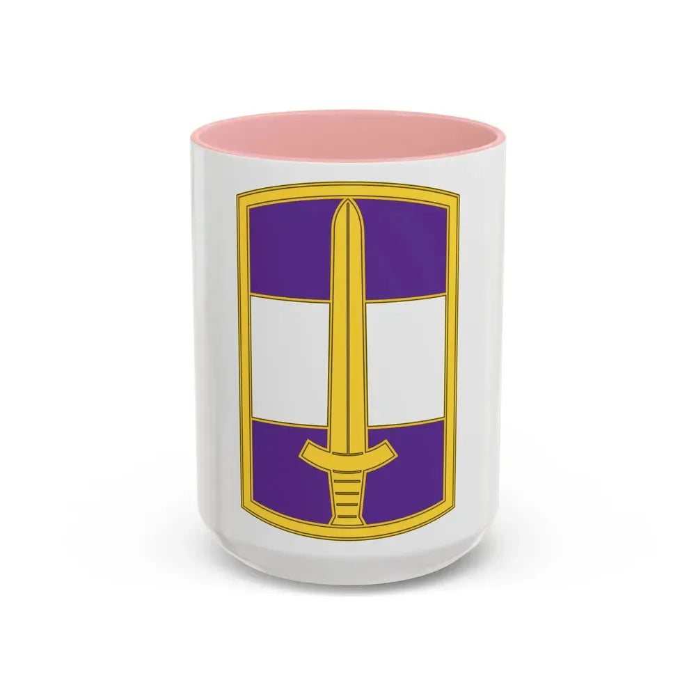 308 Civil Affairs Brigade 3 (U.S. Army) Accent Coffee Mug 15oz Pink - Go Mug Yourself