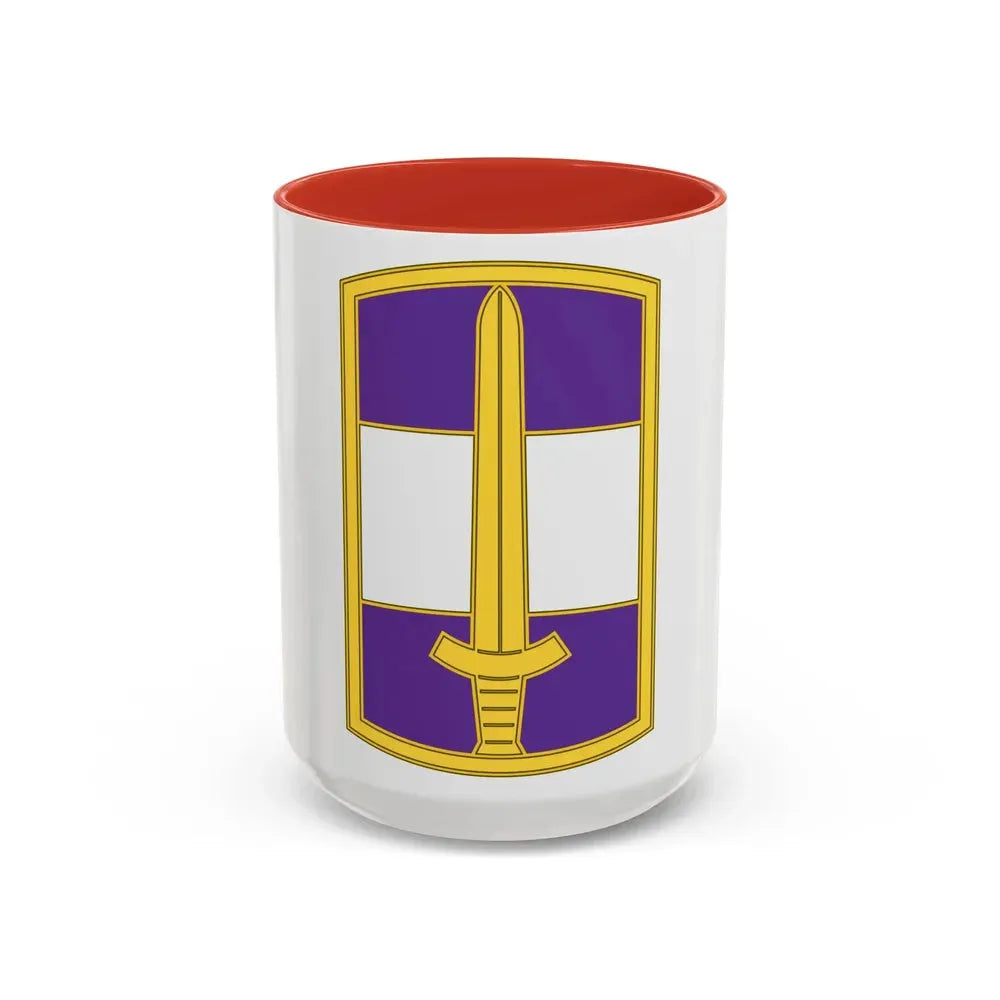 308 Civil Affairs Brigade 3 (U.S. Army) Accent Coffee Mug 15oz Red - Go Mug Yourself