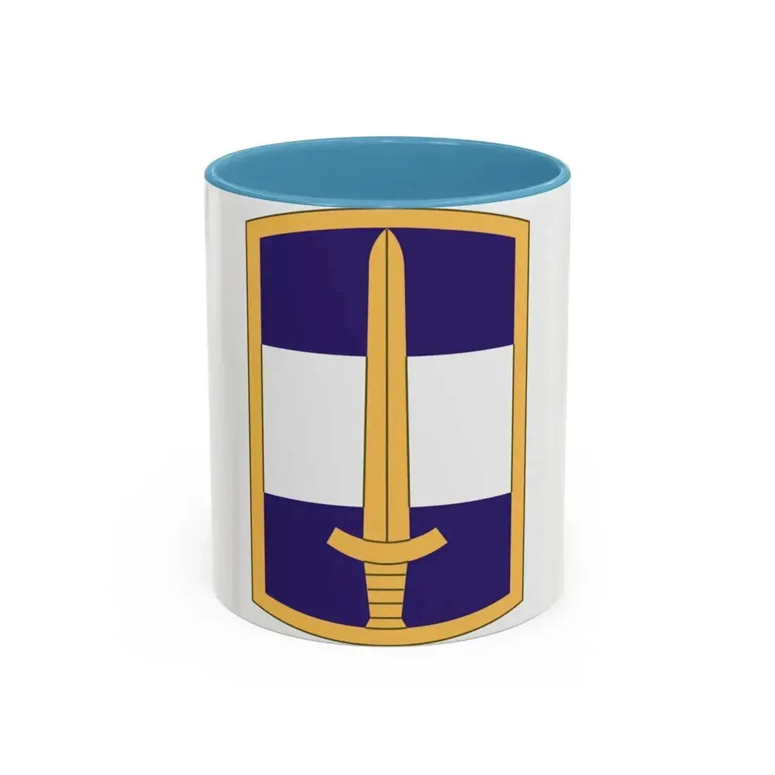 308 Civil Affairs Brigade (U.S. Army) Accent Coffee Mug 11oz Light Blue - Go Mug Yourself