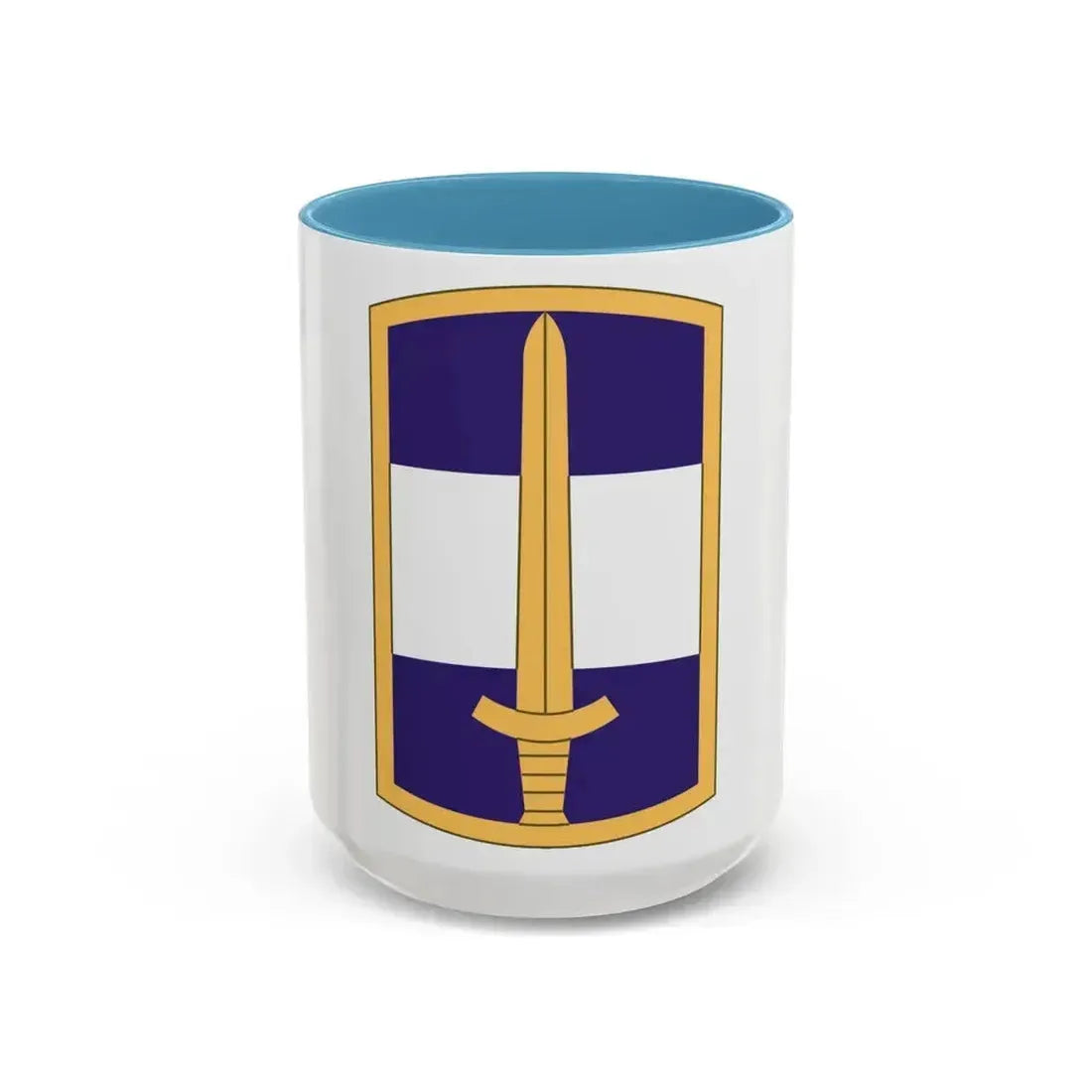 308 Civil Affairs Brigade (U.S. Army) Accent Coffee Mug 15oz Light Blue - Go Mug Yourself
